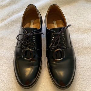 H&M black leather Oxford shoe. Size 9